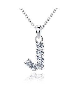 Necklace Silver J Shape SSLPE-J